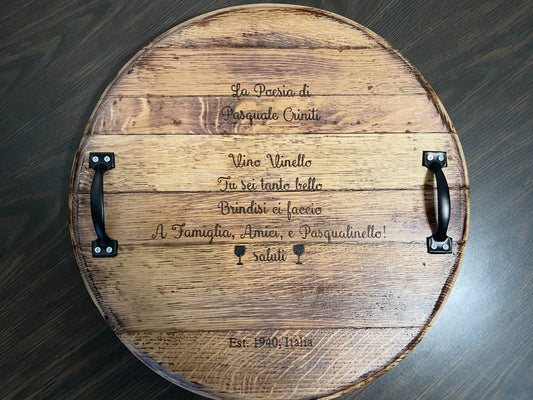 Customized Wine Barrel Top Board