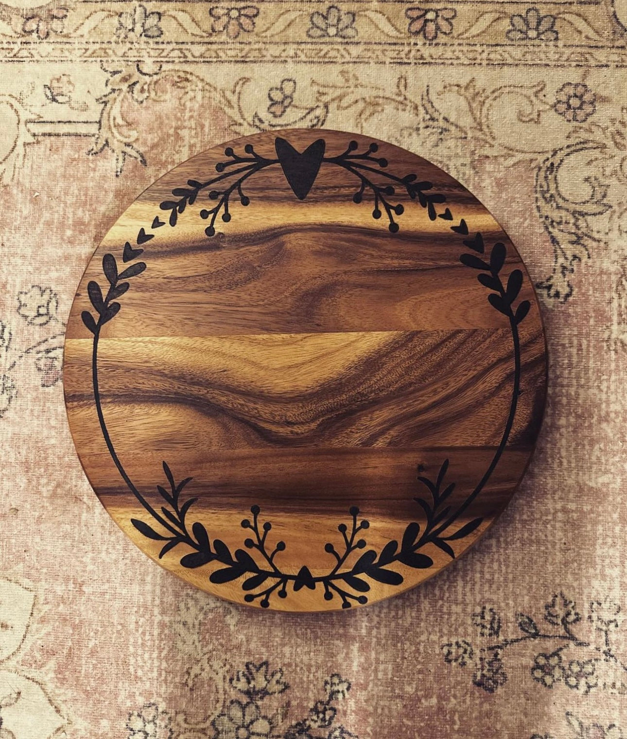 Customized Lazy Susan Wood Charcuterie Board